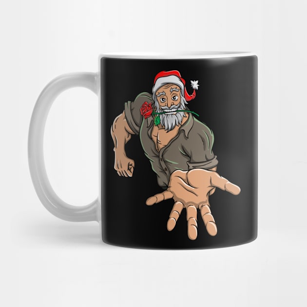 Topless Macho Santa Claus Christmas Funny Gift by TellingTales